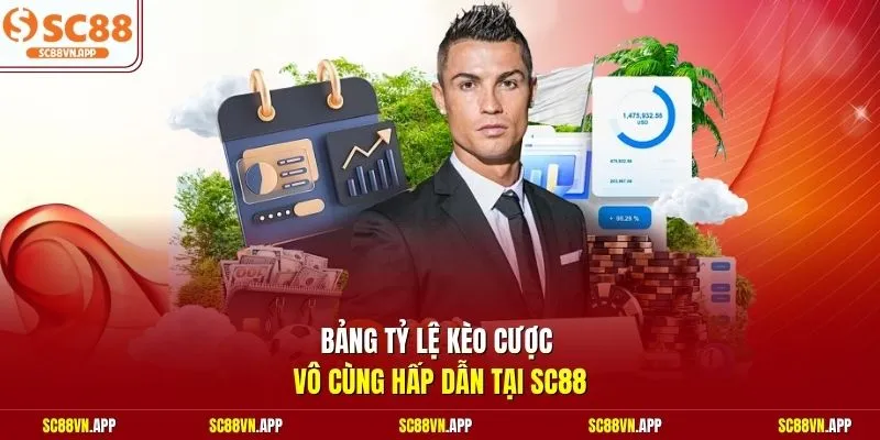 Bảng tỷ lệ kèo cược vô cùng hấp dẫn tại SC88