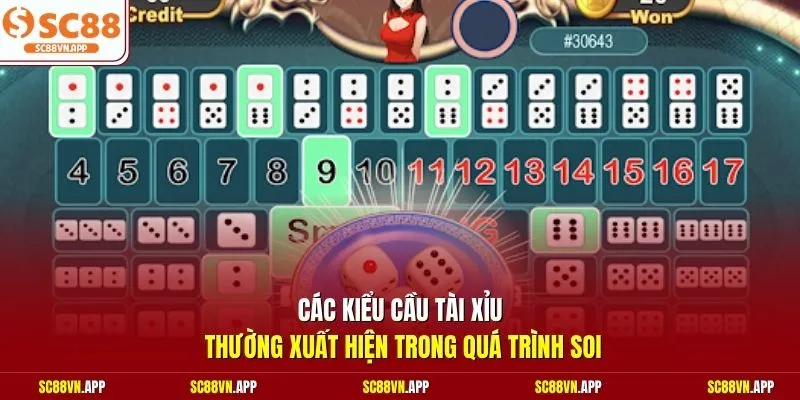 Các kiểu cầu tài xỉu thường xuất hiện trong quá trình soi