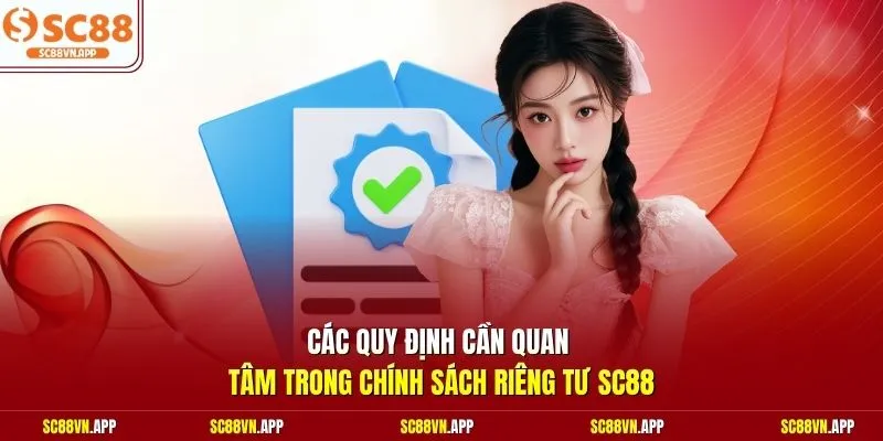Các quy định cần quan tâm trong chính sách riêng tư SC88