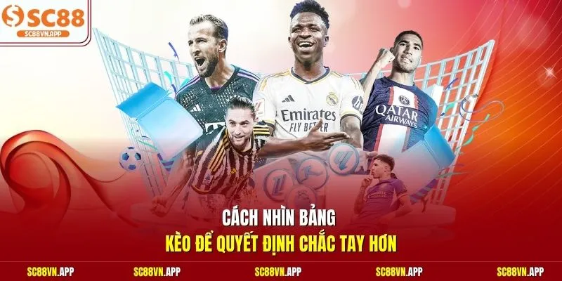 Cách nhìn bảng kèo để quyết định chắc tay hơn 