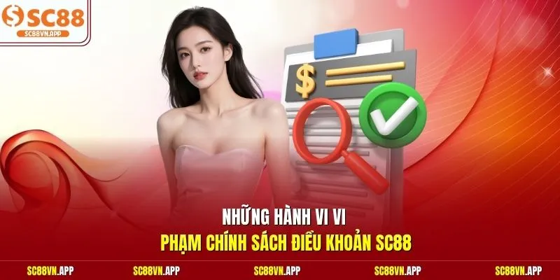 Những hành vi vi phạm chính sách điều khoản SC88