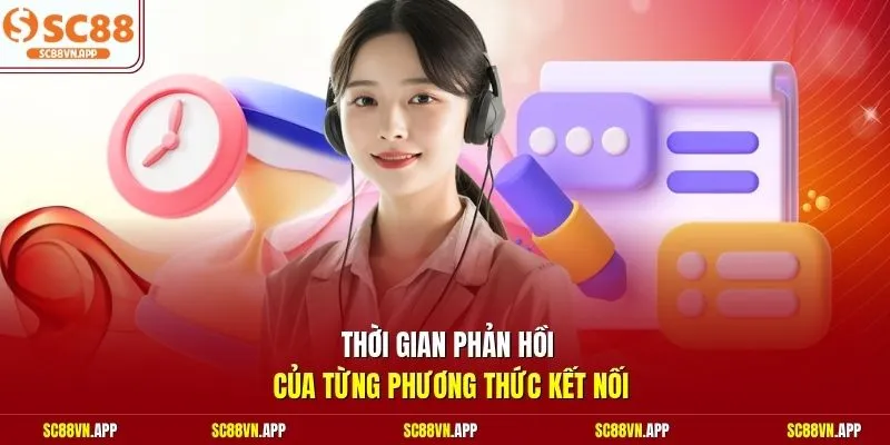 Thời gian phản hồi của từng phương thức kết nối